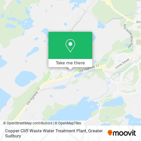 Copper Cliff Waste Water Treatment Plant map