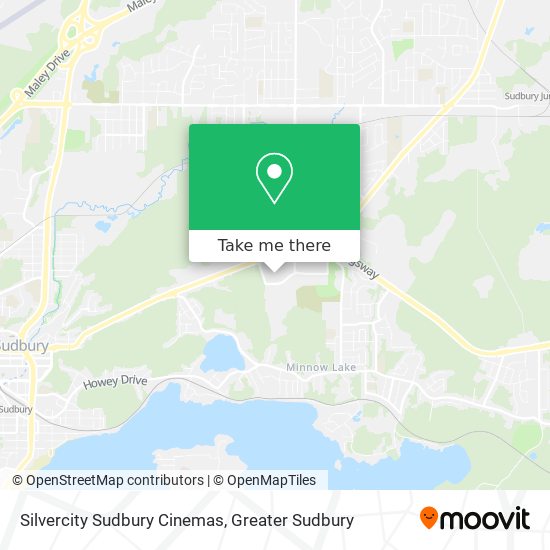 Silvercity Sudbury Cinemas map