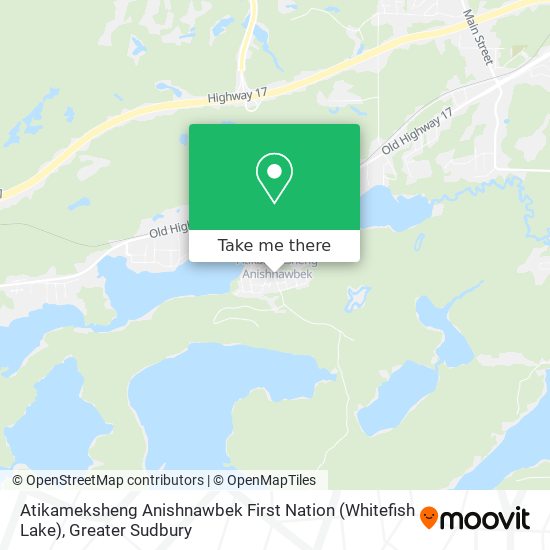 Atikameksheng Anishnawbek First Nation (Whitefish Lake) map