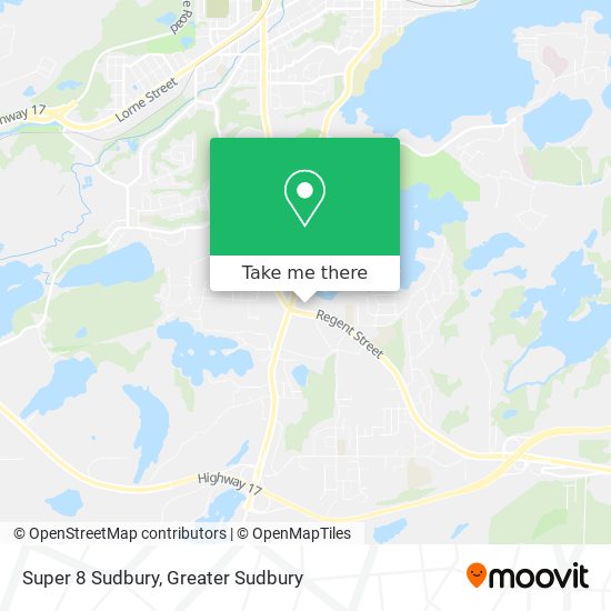 Super 8 Sudbury map
