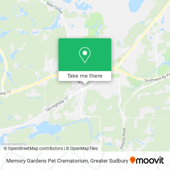Memory Gardens Pet Crematorium map