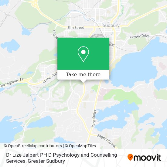 Dr Lize Jalbert PH D Psychology and Counselling Services map