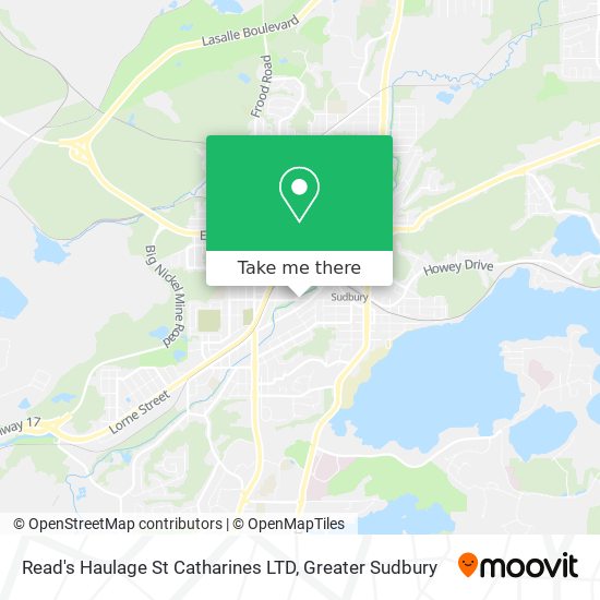 Read's Haulage St Catharines LTD map