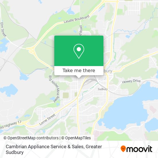 Cambrian Appliance Service & Sales map