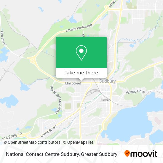 National Contact Centre Sudbury map