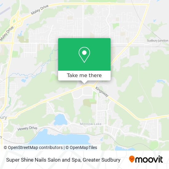 Super Shine Nails Salon and Spa map