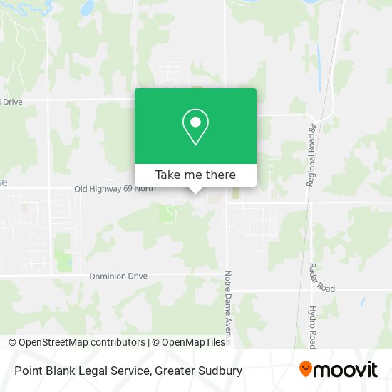 Point Blank Legal Service map