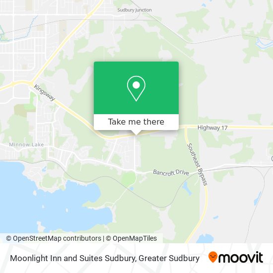 Moonlight Inn and Suites Sudbury map