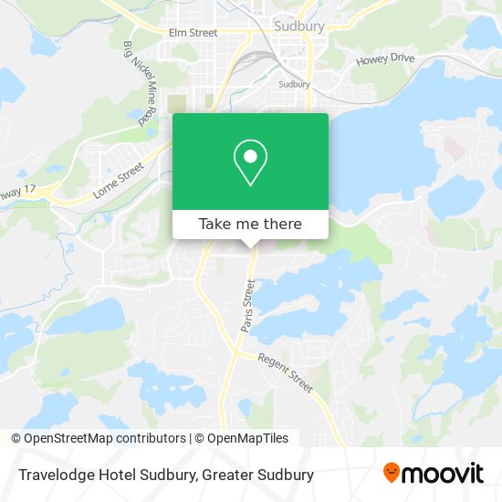 Travelodge Hotel Sudbury map
