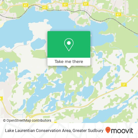 Lake Laurentian Conservation Area map