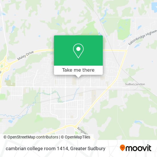 cambrian college room 1414 map