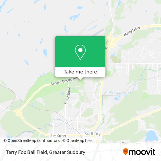 Terry Fox Ball Field map