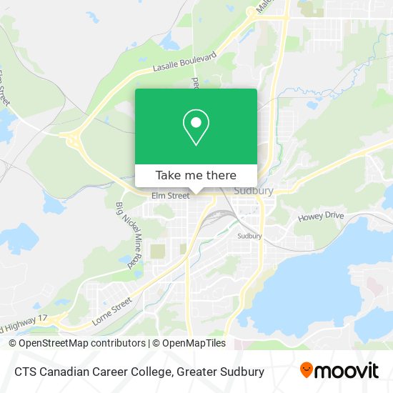 CTS Canadian Career College map