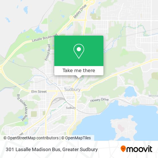 301 Lasalle Madison Bus map