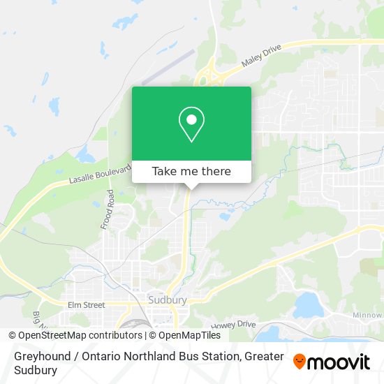 Greyhound / Ontario Northland Bus Station map