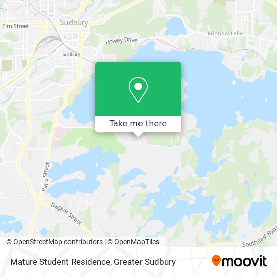 Mature Student Residence map