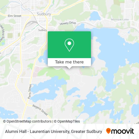 Alumni Hall - Laurentian University map