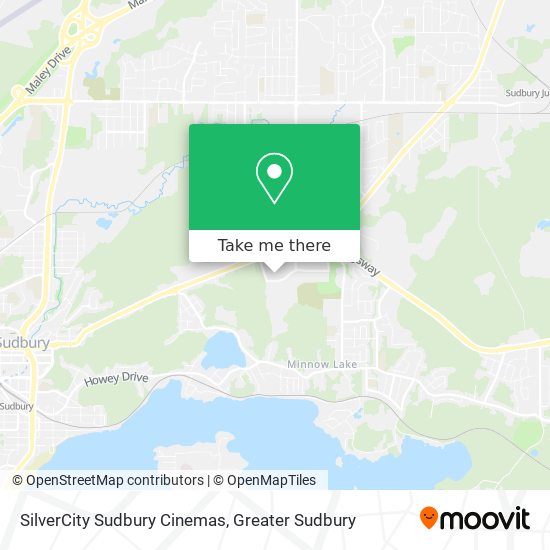 SilverCity Sudbury Cinemas map