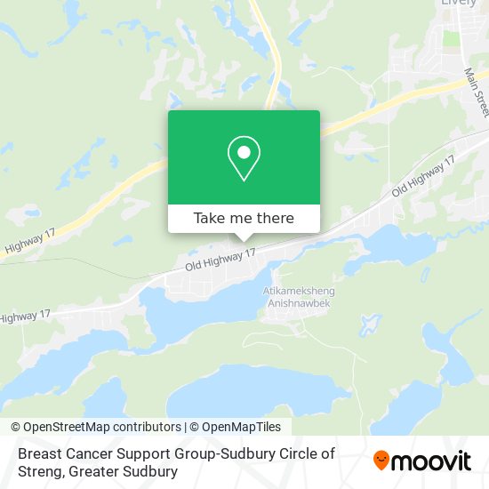 Breast Cancer Support Group-Sudbury Circle of Streng map