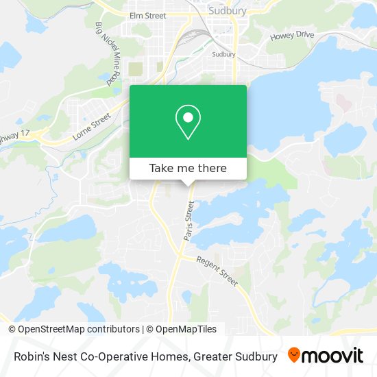 Robin's Nest Co-Operative Homes map