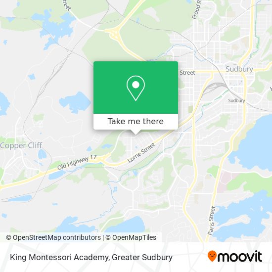 King Montessori Academy map