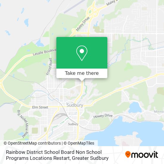 Rainbow District School Board Non School Programs Locations Restart map