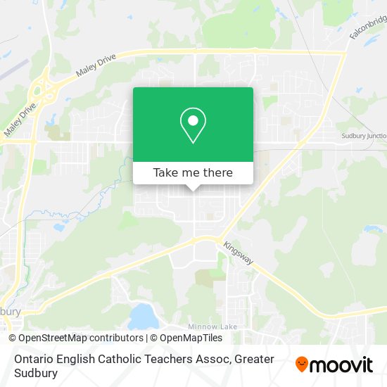 Ontario English Catholic Teachers Assoc map