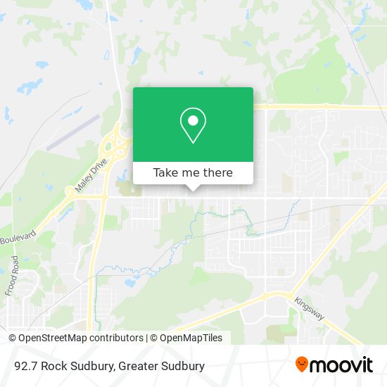 92.7 Rock Sudbury map