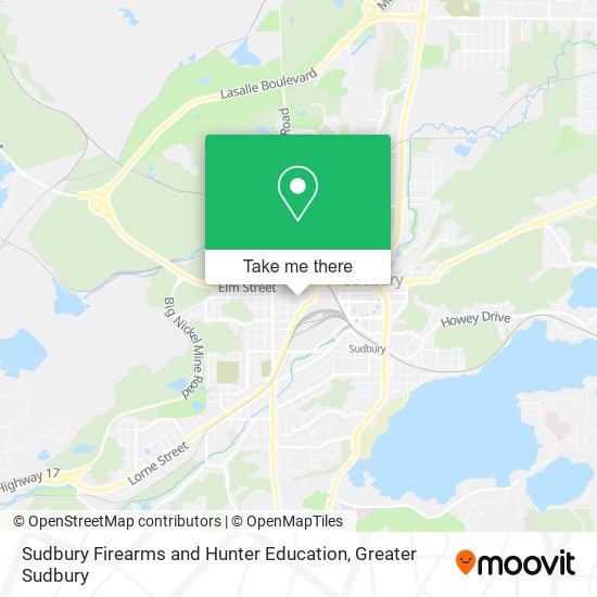 Sudbury Firearms and Hunter Education map