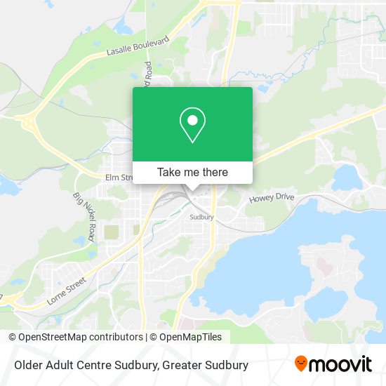 Older Adult Centre Sudbury map
