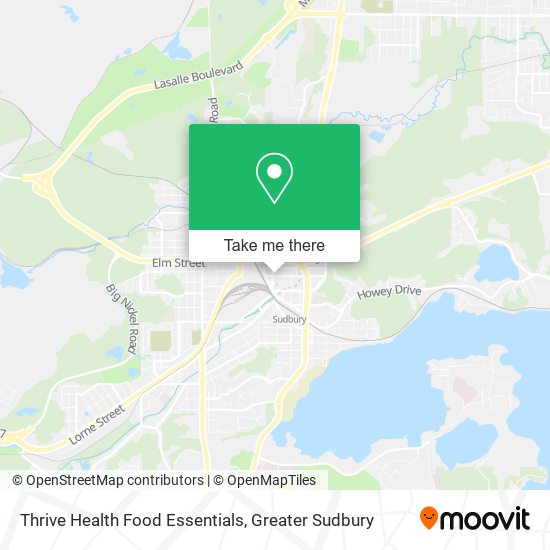 Thrive Health Food Essentials map