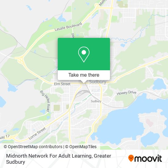 Midnorth Network For Adult Learning map
