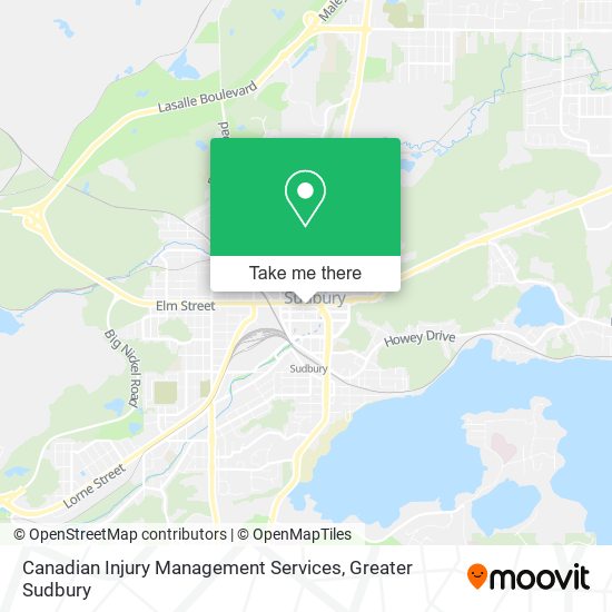Canadian Injury Management Services map