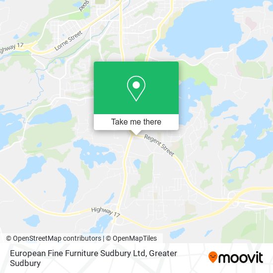 European Fine Furniture Sudbury Ltd map