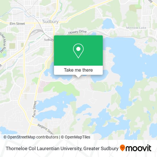 Thorneloe Col Laurentian University map