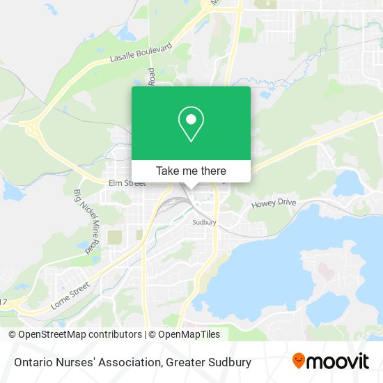Ontario Nurses' Association map