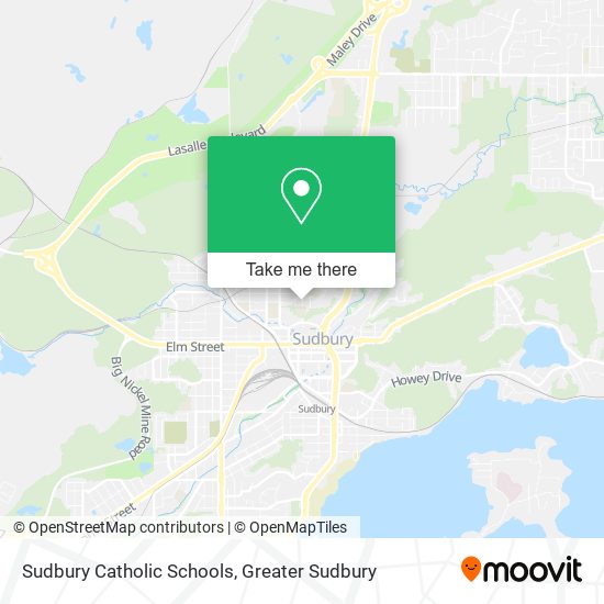 Sudbury Catholic Schools map