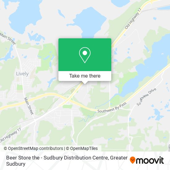 Beer Store the - Sudbury Distribution Centre map