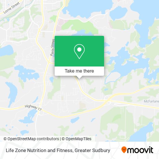 Life Zone Nutrition and Fitness map