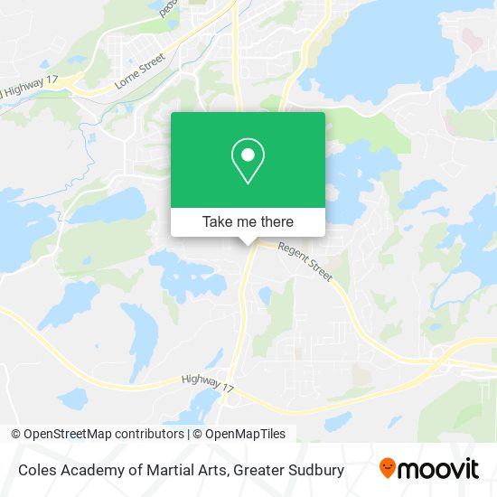 Coles Academy of Martial Arts map