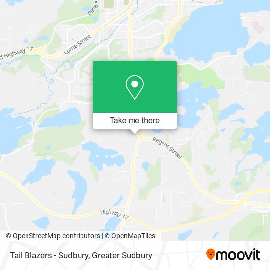 Tail Blazers - Sudbury map
