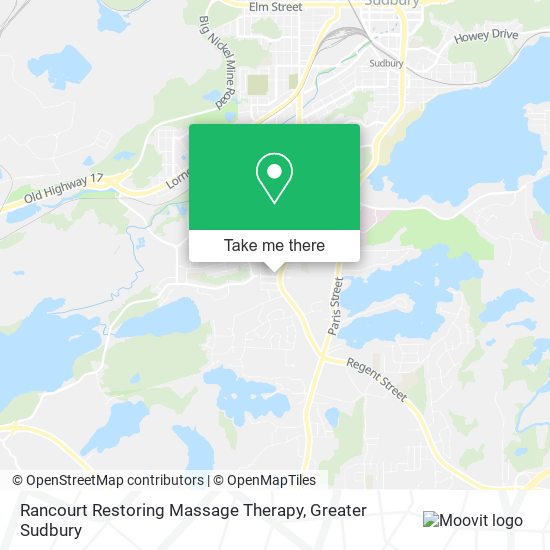 Rancourt Restoring Massage Therapy map