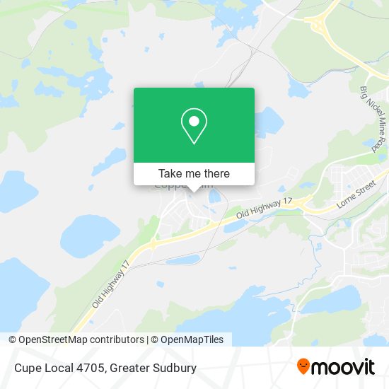 Cupe Local 4705 map