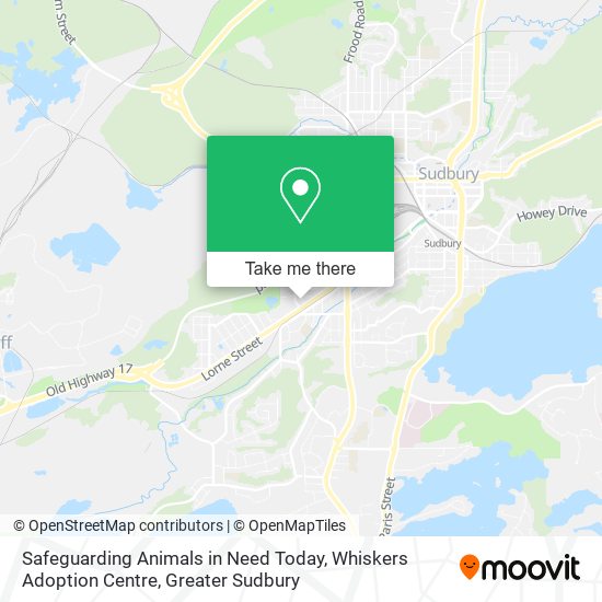 Safeguarding Animals in Need Today, Whiskers Adoption Centre map