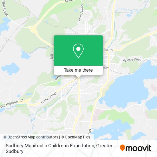 Sudbury Manitoulin Children's Foundation map