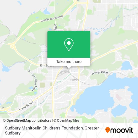 Sudbury Manitoulin Children's Foundation map