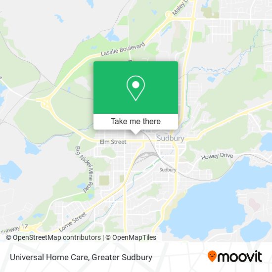Universal Home Care map
