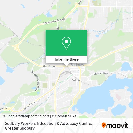 Sudbury Workers Education & Advocacy Centre map