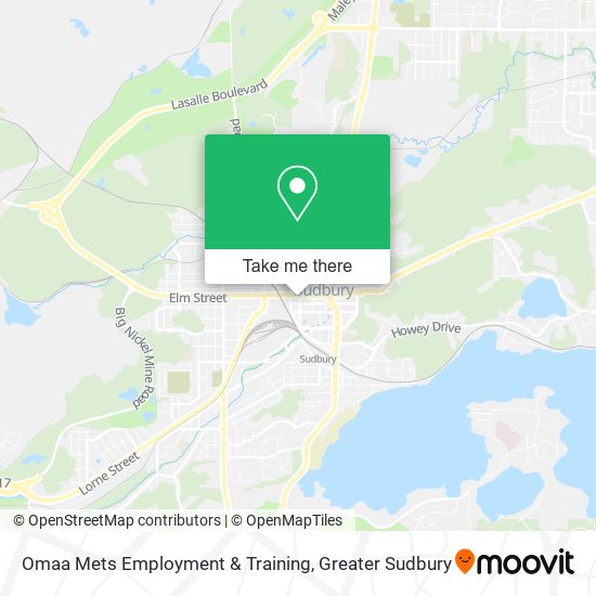 Omaa Mets Employment & Training map