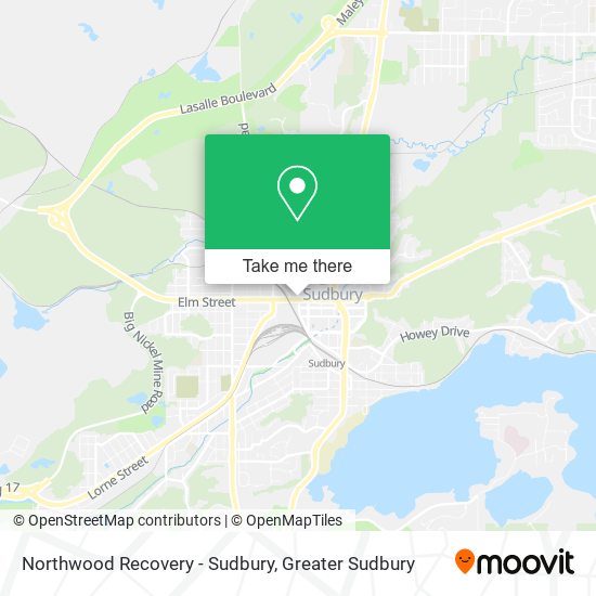 Northwood Recovery - Sudbury map